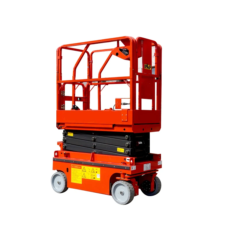 6m 8m 10m 12m 14m 18m 300Kg 1T 2T capacity Electric mobile scissor lift manlift mobile platform rough terrain for sale