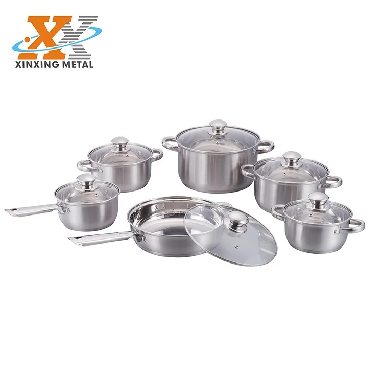 Widely Used 12 Pcs Cookware Set Pots And Pans Kitchen Cookware Sets Cooking Pot