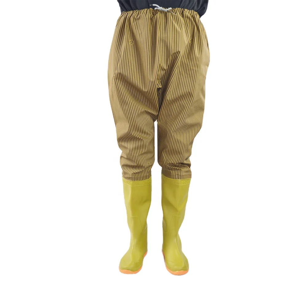 Antiskid Wear-resisting Thick bottom Super high fishing wader breathable hip rice field schistosome protection rain shoes