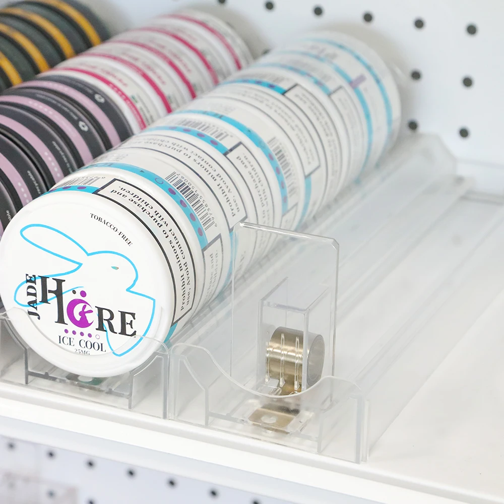 Custom Metal Case Organizer for Circular Chewing Gums Oral Cans Cigarette Plastic Nicotine Pouches Snus Pusher