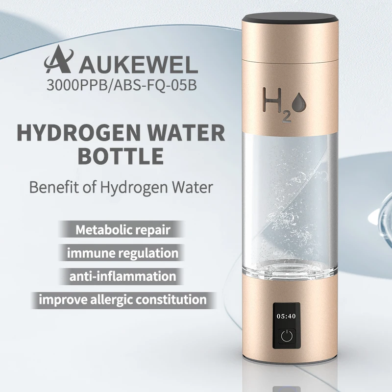 Customized Logo Pressure Relief Technology Portable 3000ppb 1500ppb Hydrogen Rich Ionizer Water Generator Bottle