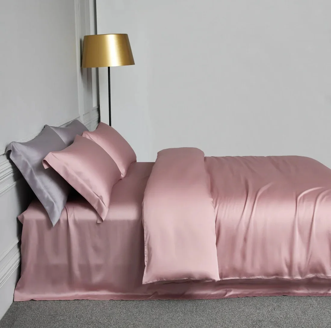 wholesale luxury softness queen size duvet bedding set customized printing design deep pocket tencel bedding set