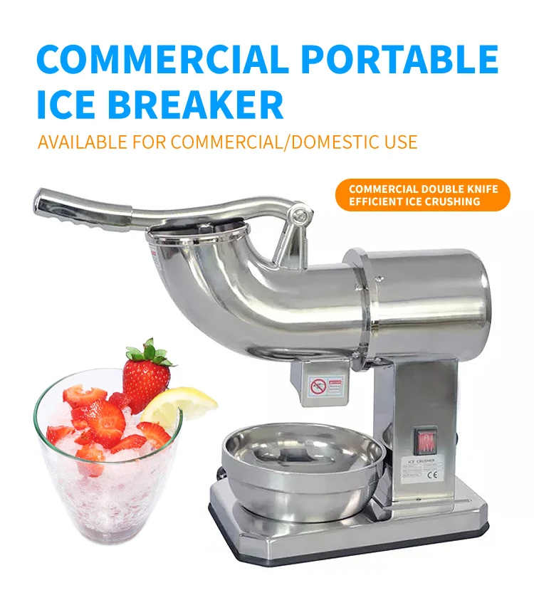 Commercial Electric High Quality Factory Price Ice Crusher 110v 220v Restaurant Use Food Equipment