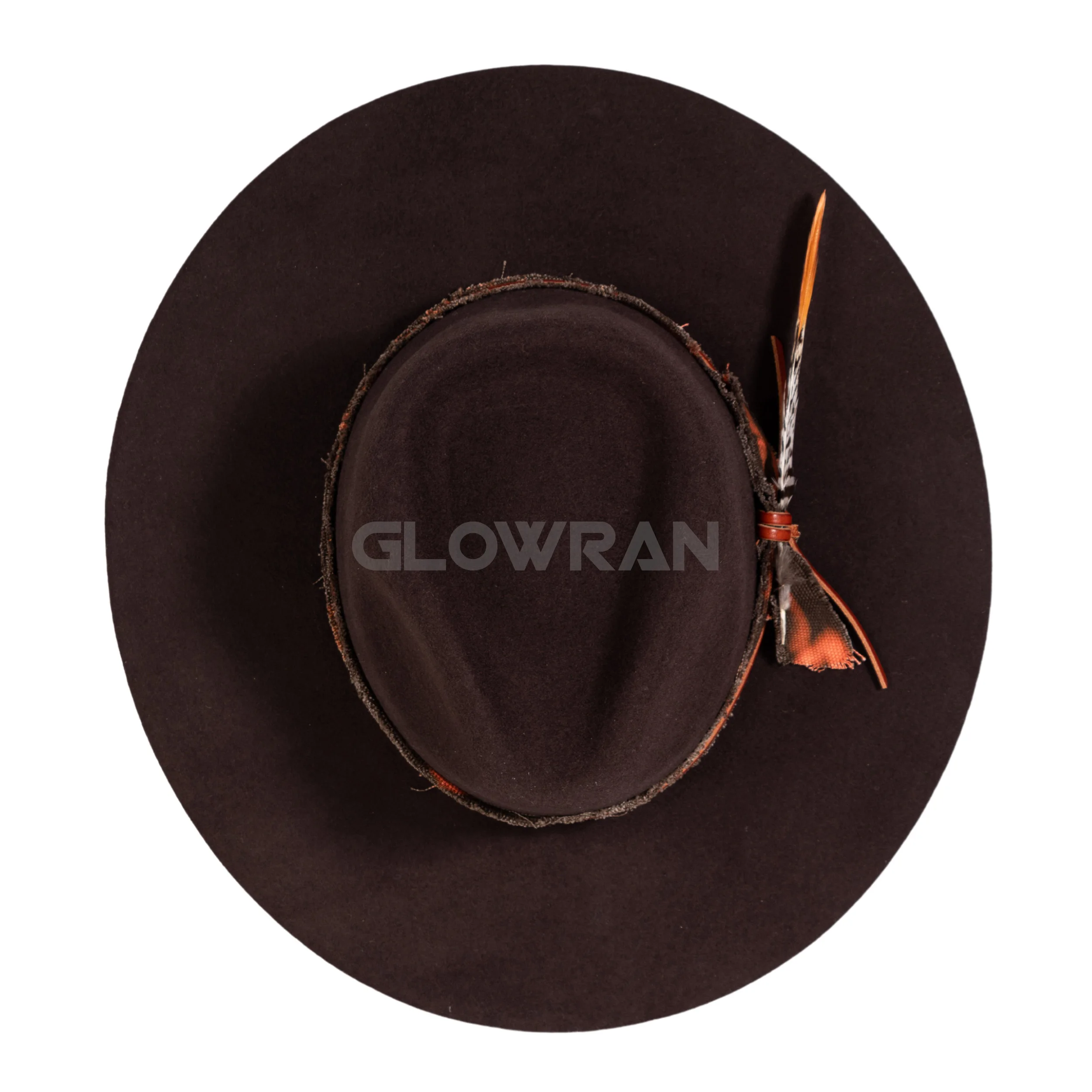 Glowran 2024 New Design Fashion Style 100% Australian Wool Fedora Men In Stock