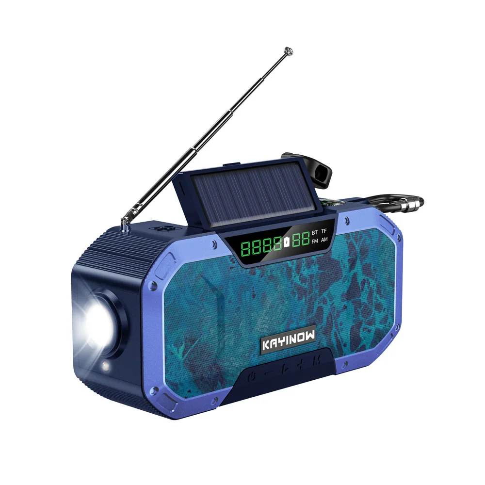 Rechargeable Battery Led Flashlight Radio Portable Sw Am Fm Noaa Self Powered Dynamo Emergency Solar Hand Crank Radio