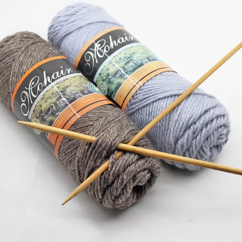 Manufacturers wholesale coarse wool line alpaca mohair needle knitting scarf coat line hand-braided mink wool yarn