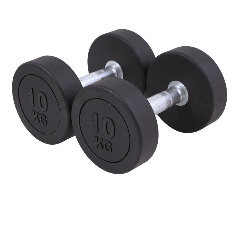 Custom Logo Gym Fitness Black Round Rubber Coated Dumbbell 20 Pound 90lb Adjustable 20 Kg Chrome Dumbbell Set 12kg 25kg