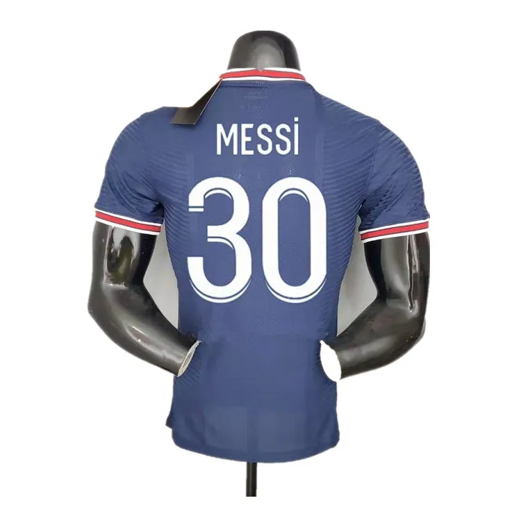 Оптовая продажа 2021 2022 футбольная майка Месси 30 # Camiseta de Football Thai качественная версия игрока Детская для мужчин