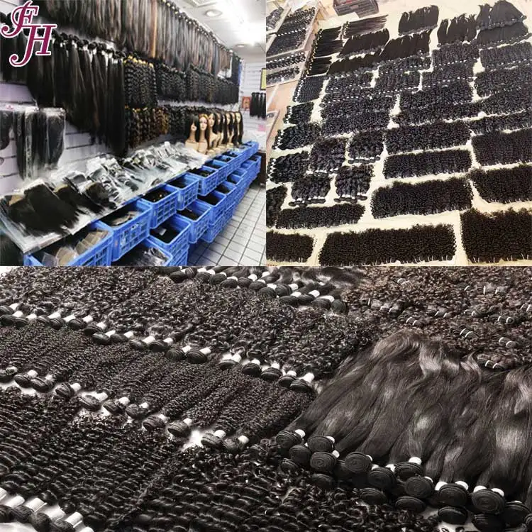 FH Wholesale Hair Vendors Virgin Bundles In Bulk Raw Mink Brazilian 9A 10A Human Hair Bundles