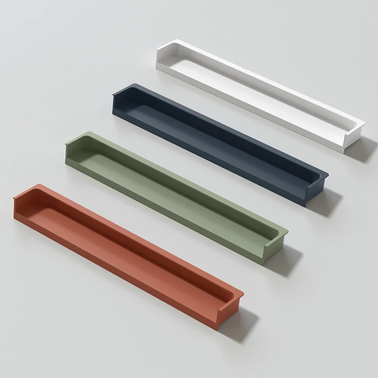Feyas Morandi Same Color Button Handle Skin Sense Slotted Recessed Cabinet Door Handle for Drawer Chest Cupboard Door Handles