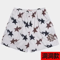 Wholesale Stock Custom Logo Summer Print Polyester Sweat Run Workout Mesh Sport Design Board Unisex Fitness Crossfit Men Shorts