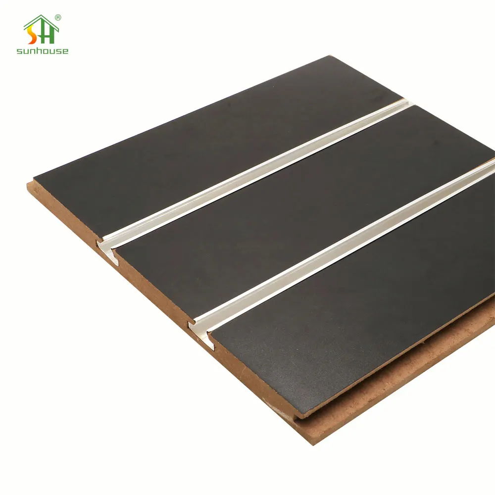 МДФ листовая панель из меламинового шпона Slatwall 4 * 8Ft Slat стеновая