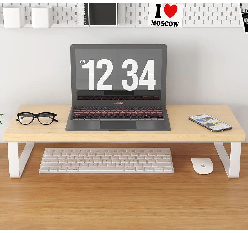 Single Laptop Computer Metal Monitor Riser Desktop Monitor Stand Riser