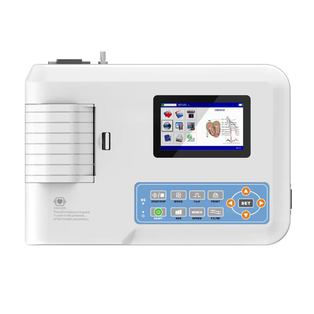 ECG300G Portable holter 12 lead ecg device professional medical product digital 3 channel electrocardiograph