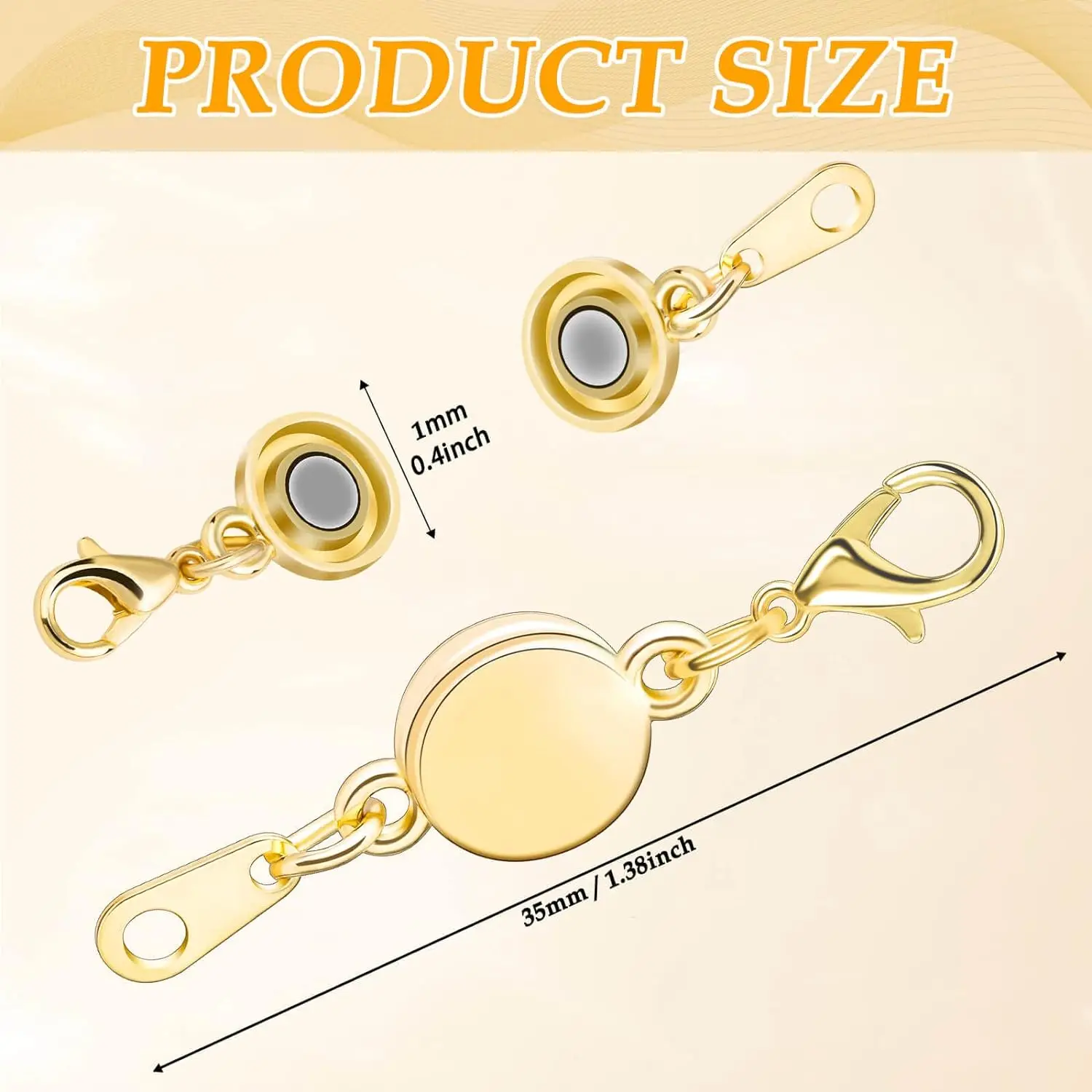 Magnetic Necklace Clasps and Closures Locking Magnetic Jewelry Clasps, Magnetic Necklace Extender