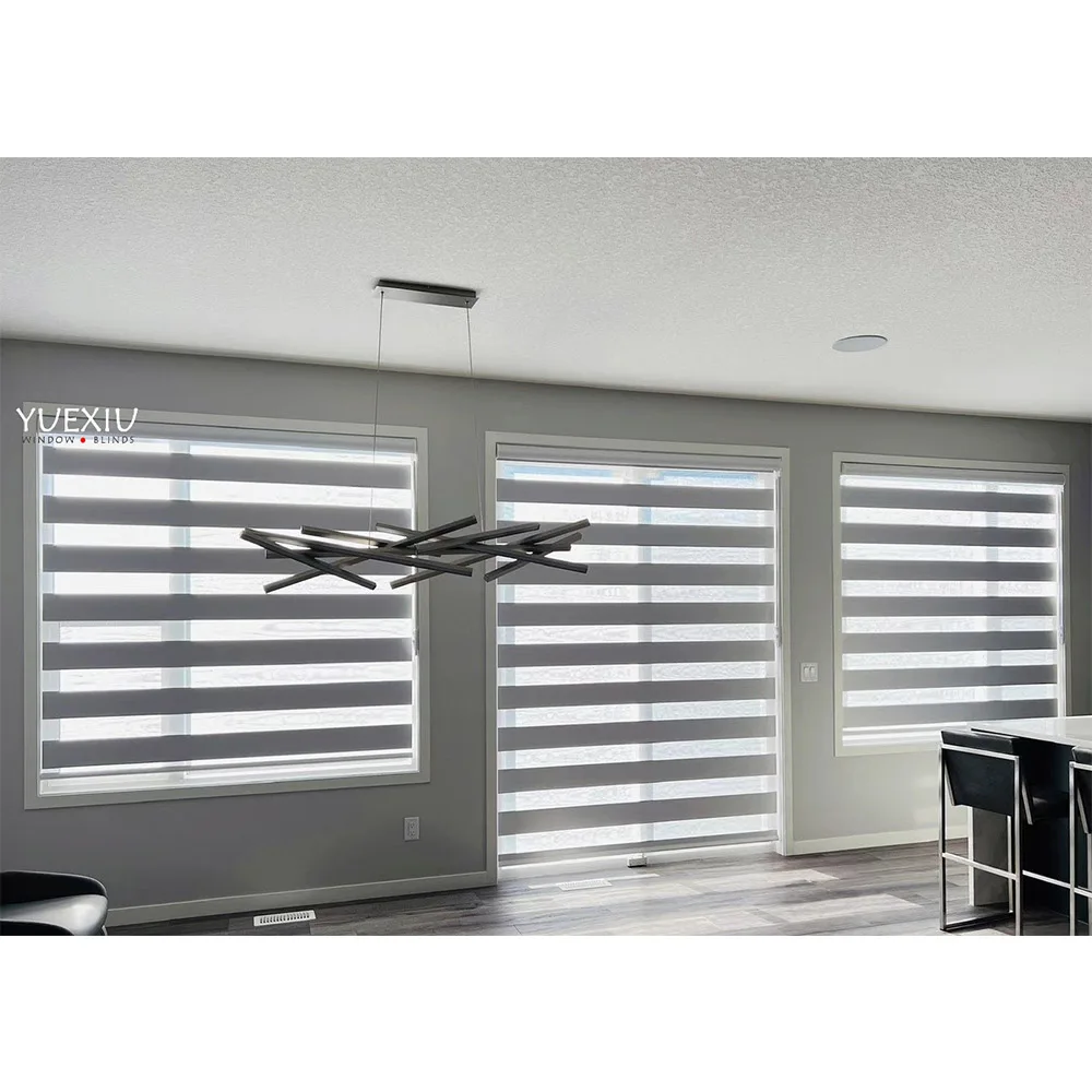 Electric Automatic Smart/Digital/Voice Control Motorized Cordless Zebra Blinds For Window