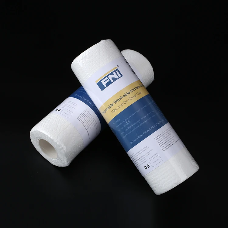 
Wholesale kitchen disposable wipe rollg non woven fabric kitchen dish towel roll organic multifunctional dish washable cloth 