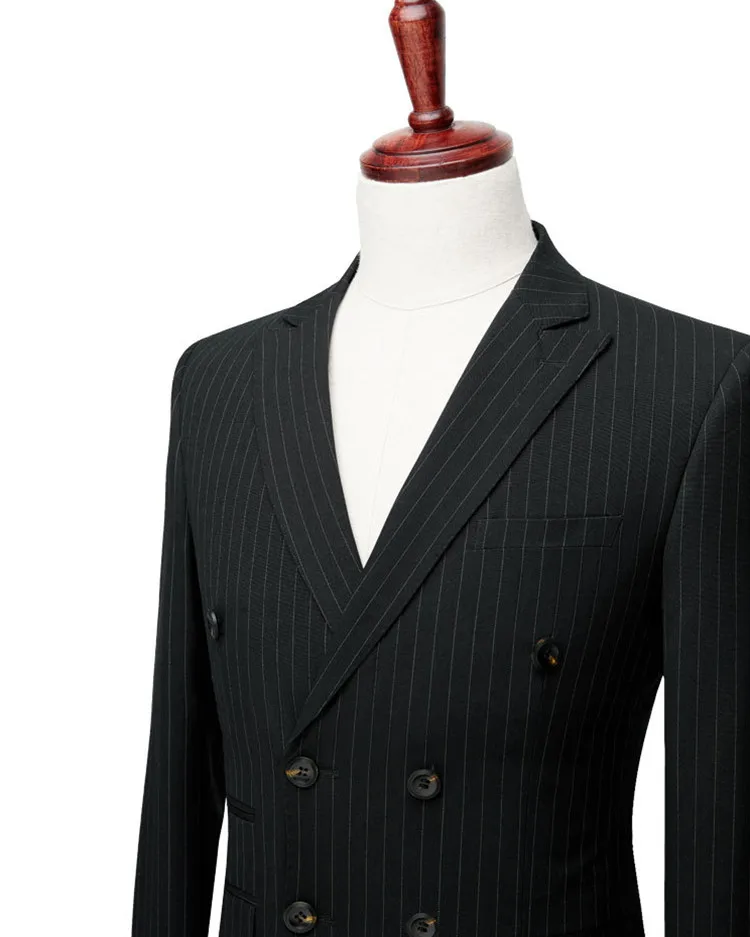 High quality wholesale mens formal business wedding dress windbreaker coat pant terno 2 pieces suits set for men