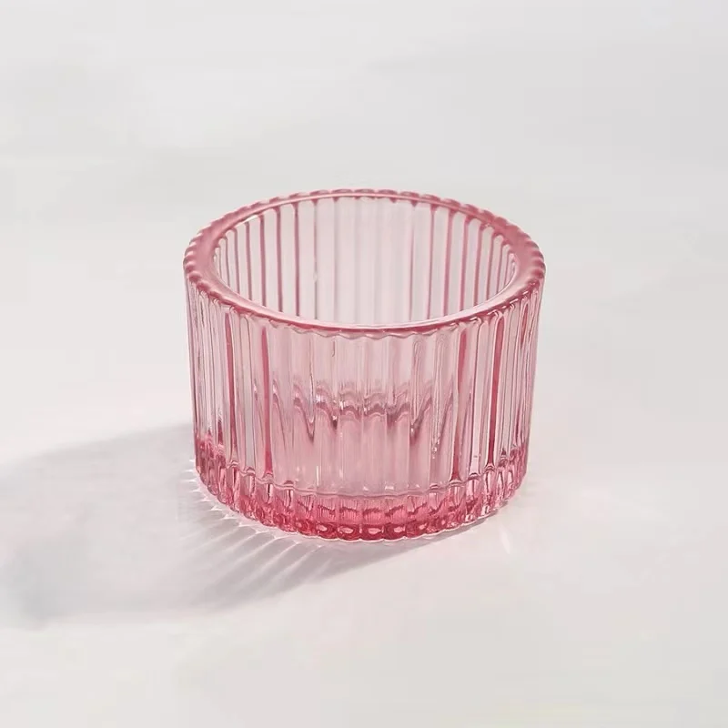 Manufacturers directly supply vertical grain candle cup Nordic romantic candle dinner home candle stand