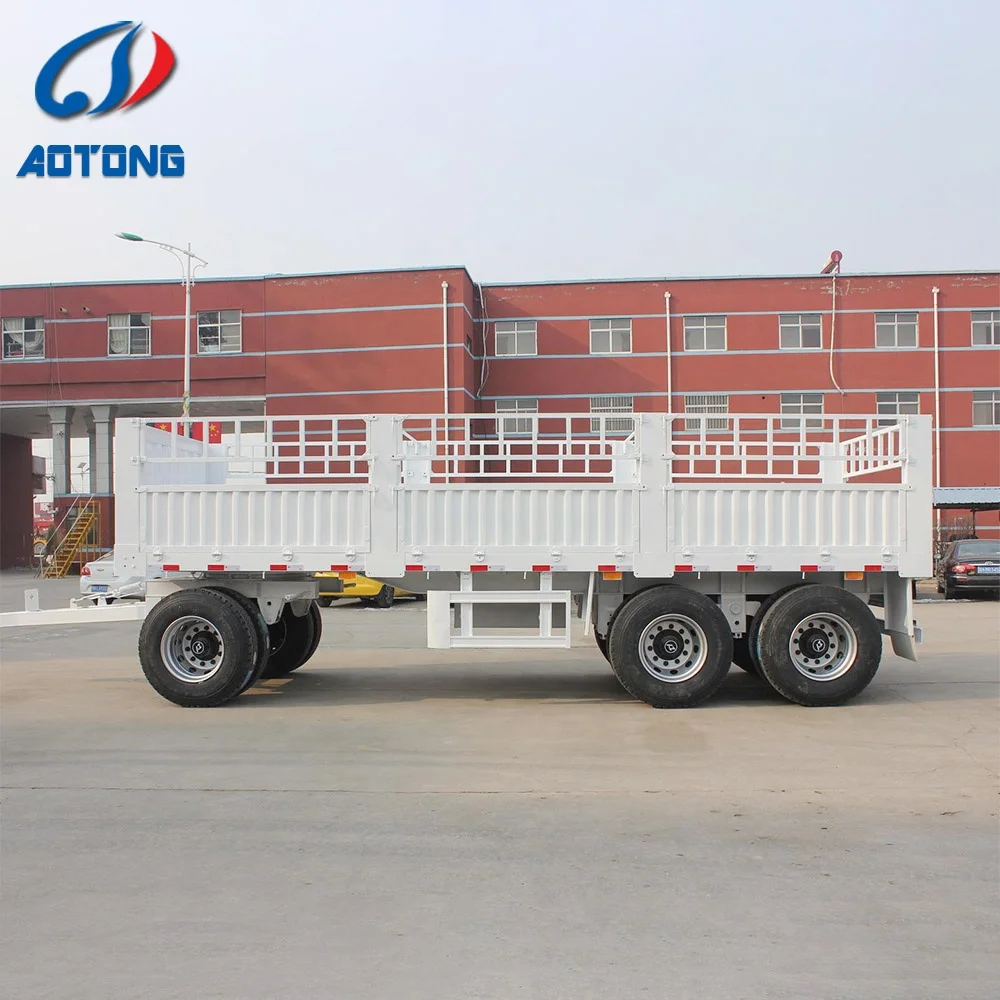 4 ton 4wheel double axle farm trailer 10 ton tractor trailerfor sale