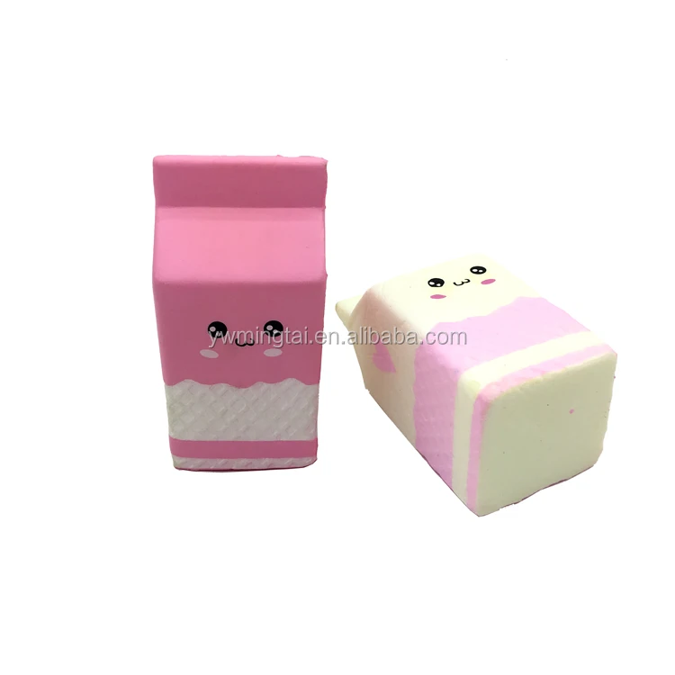 Squishy Milk Box Toys Manufacturer Promotional Cheap High Quality Simulation Squishy Toys  Slow Rising Milk Boxs Toys