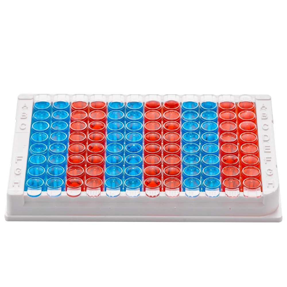 ПЦР Elisa пластинчатый герметик нестерильный плоский полистирол Microplate