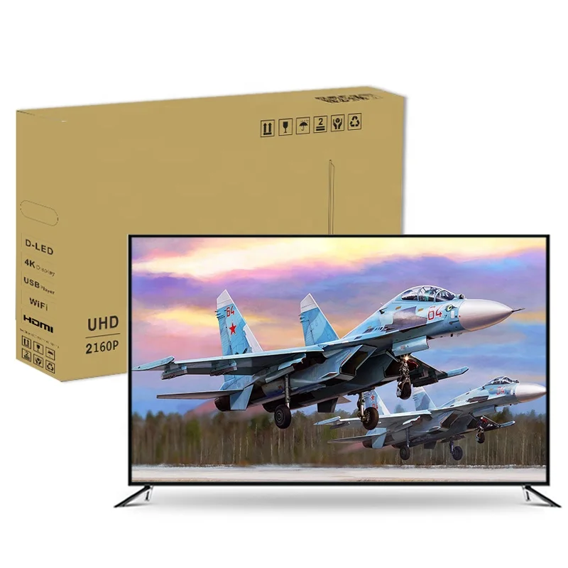 Factory 65inch Metal Frame LED Tv Android WebOS Smart Tv 65 Inch 4K Tv Television