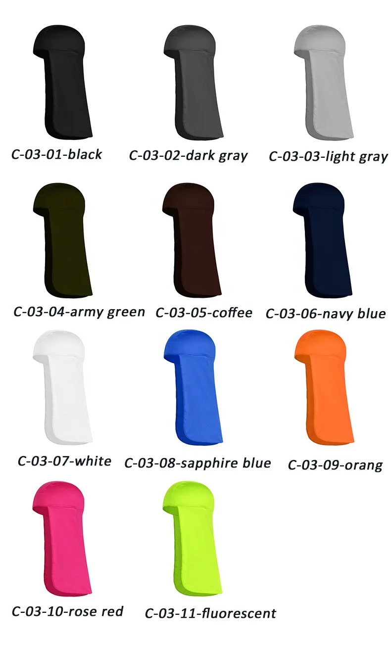 Outdoor Sports Wicking Cap with Tail Sun Shade for Safety Cycling inner cap