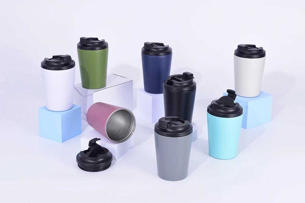 8oz Coffee Cup 380ml 12oz Travel Mug Insulated Reusable Thermal Stainless Steel Coffe Flask with Lid for Hot Cold Drinks Tumbler