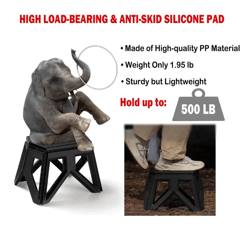 Feistel Plastic Folding and Non Slip Foldable Step Stool for Adults and kids kitchen step stool