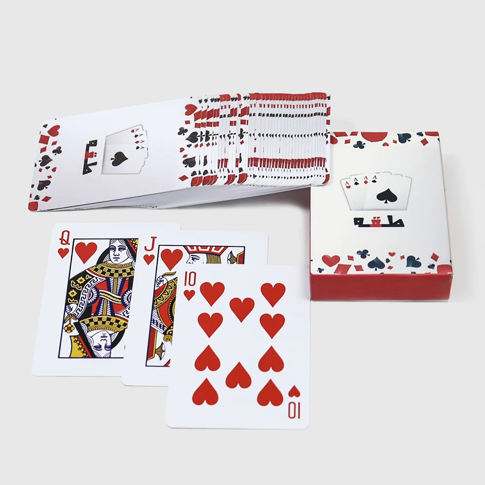 Custom printed waterproof plastic coated playing poker cards