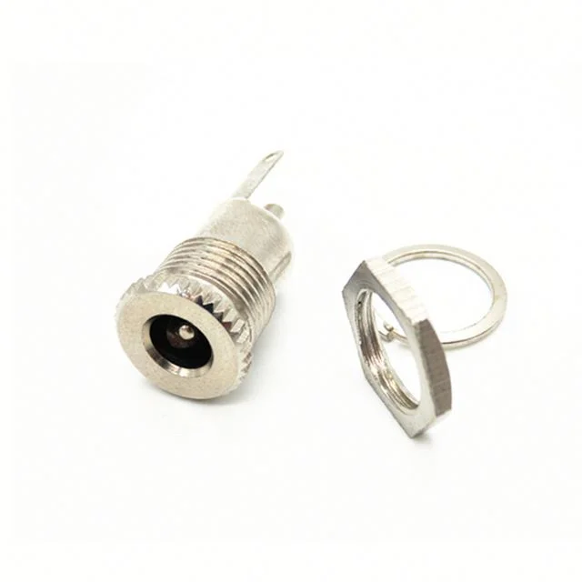 DC099 5.5 mm x 2.1mm DC Power Jack Socket Female Panel Mount Connector Metal DC-099 Open Hole 11MM