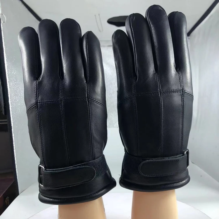 Мужские зимние меховые перчатки, теплые Утепленные перчатки для верховой езды, кожаные перчатки из овчины и меха, оптовая продажа с завода