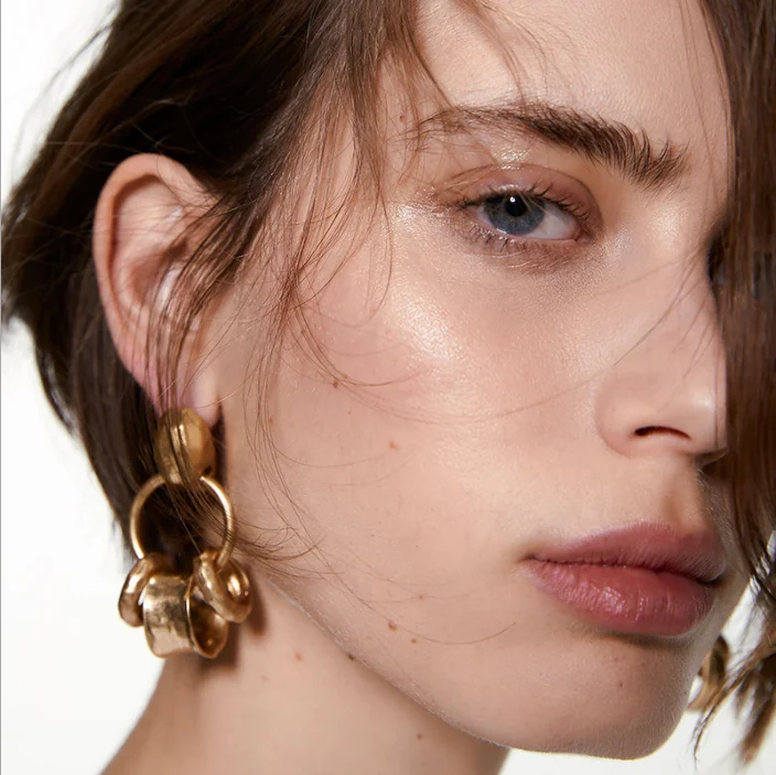 
circle Dangle Hoop Earrings Boho Women Retro metal heavy industry alloy cross earrings 