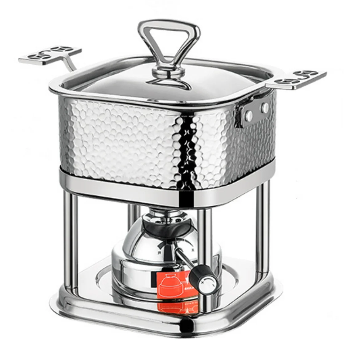 304 Stainless Steel Gas Heated Hot Pot / Square Shabu Shabu Hotpot