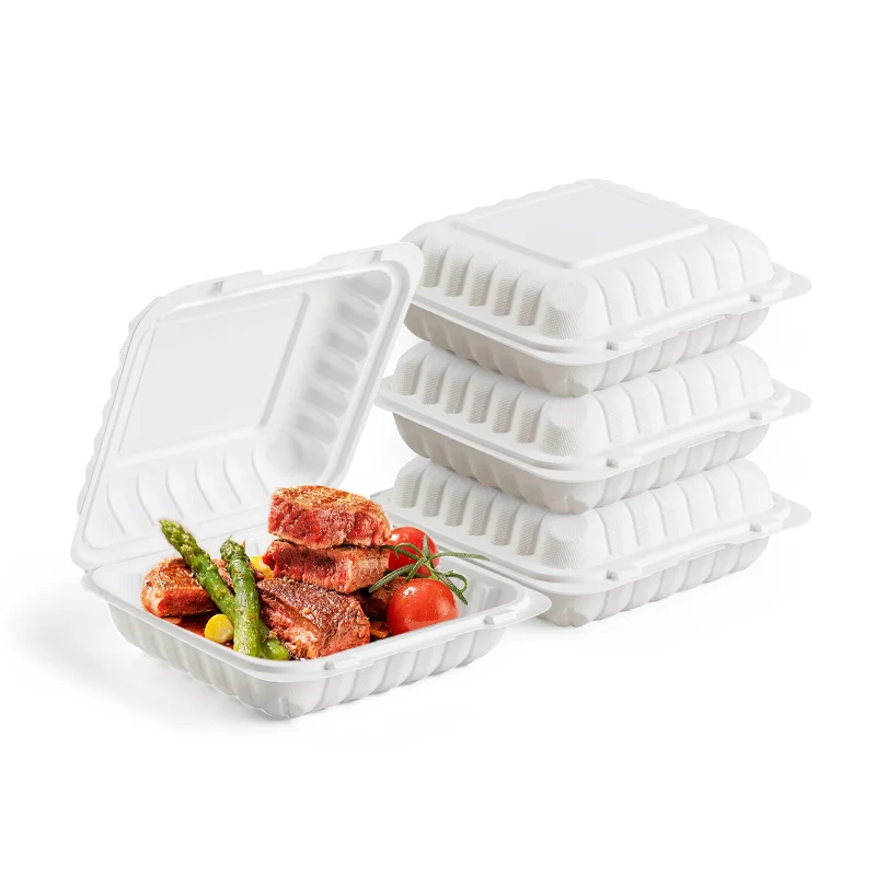 Certified Microwave/Dishwasher/Refrigerator Safe Hinged Food Storage Containers Disposable Takeaway Bento Box