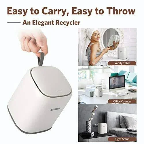 Countertop Mini Trash Can 0.4 Gallon Open Top Wastebasket Coffee Table Vanity Table Nightstand Pop Lid Waste Management