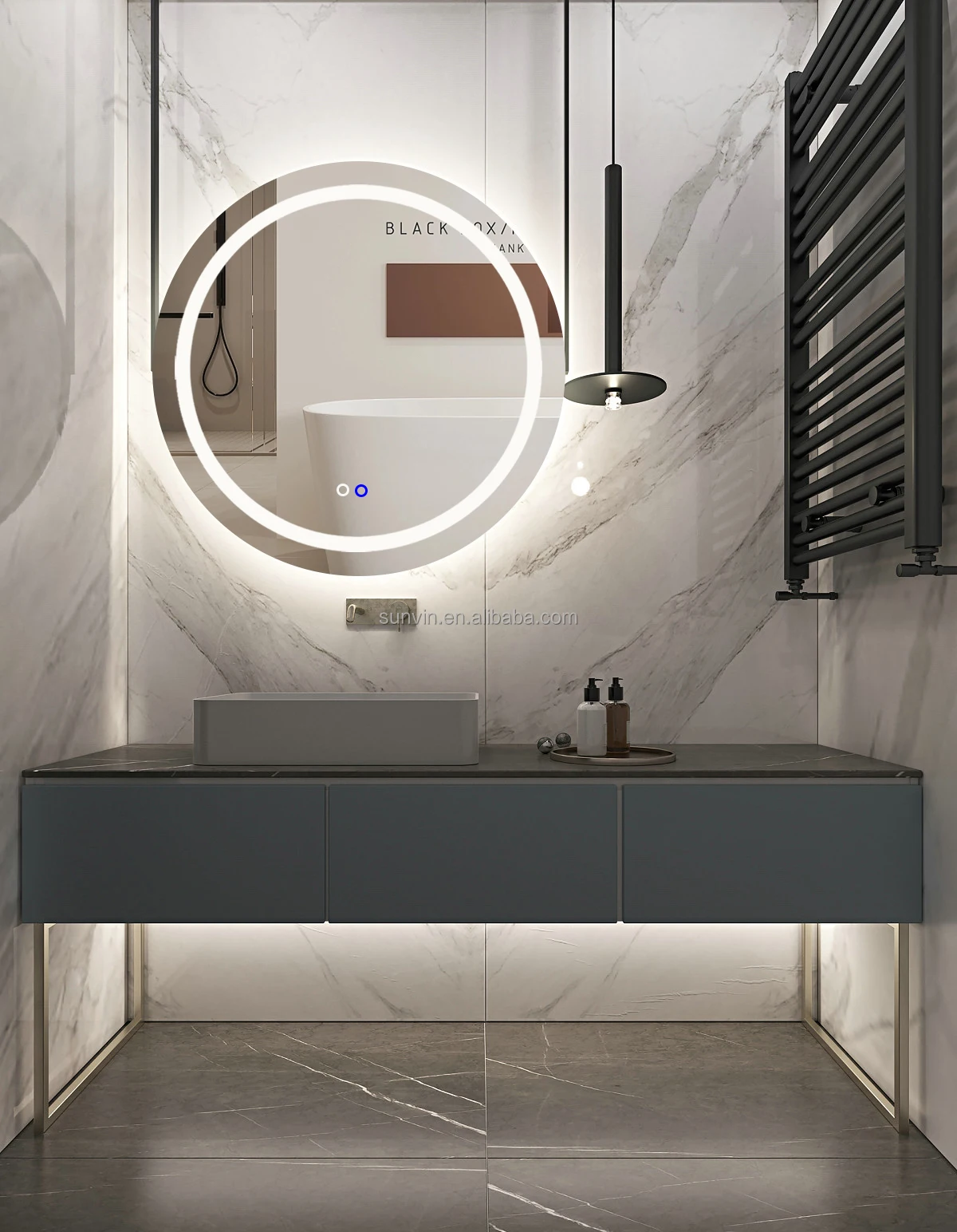 New Product Mirror Metal Frame Bathroom Vanity Mirror 1 Buyer Smart Led Cabinet Smart Bathroom  Mirror with led backlight