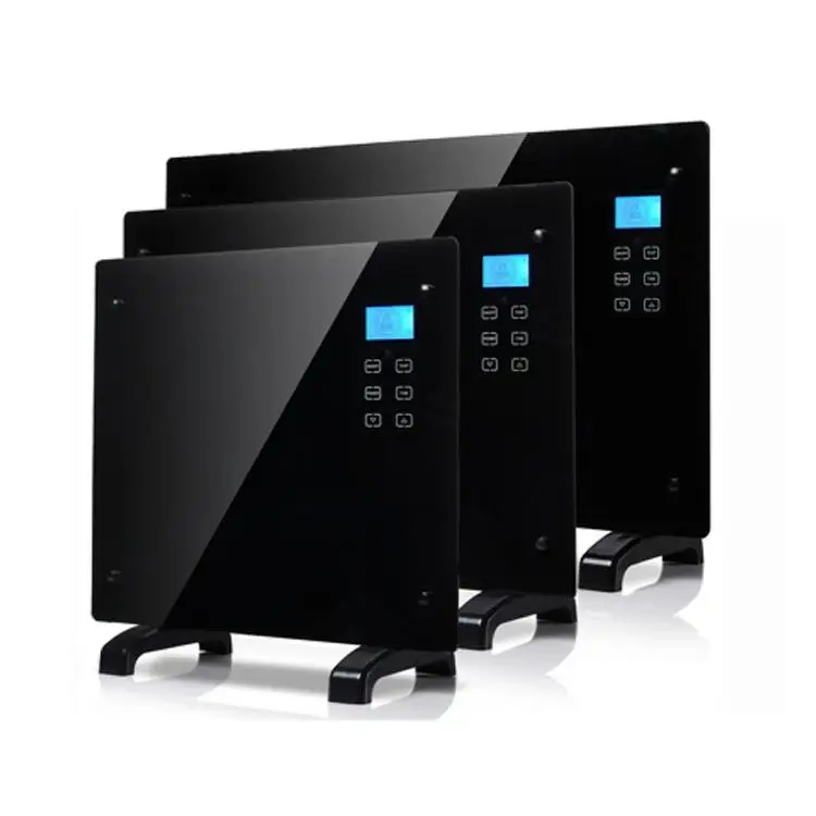 Home Portable Fast Heating 1000w Indoor Wall Mounted Electric Heater Space Glass Panel Heater