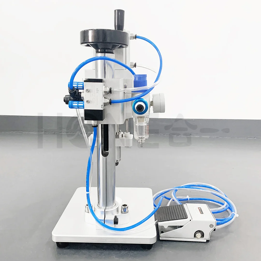 Hone Pneumatic Oral Liquid Penicilin Antibiotic Injectable Bottle Capper Aluminum Glass Vial Bottle Crimping Capping Machine