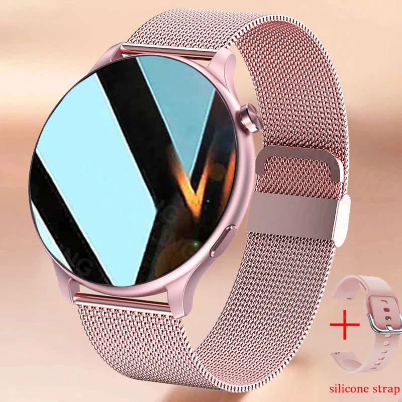 2022 New BT Call Women Smart Watch Full Screen Touch Waterproof Smart Bracelet Heart Rate Monitor Ladies Smartwatch+box
