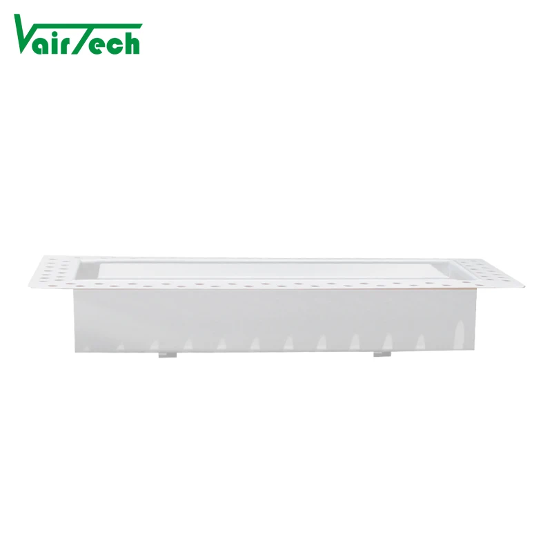 Hvac Ventilation Metal White Flush Wall Register Vent Ceiling 4x10 Metal Exhaust Drywall Mount Vent