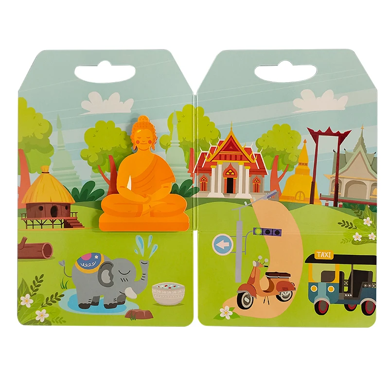 2024 toy kid High Quality educational games children Repeatedly Pasted Jelly Sticker Books Children Printing Reusable toys diy