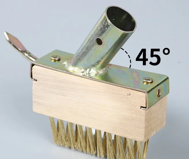 Factory Cleaning Tools Decking Brush Mountable Moss Wire Brush Scraper with Pole Remover Wire Brush with Scraper
