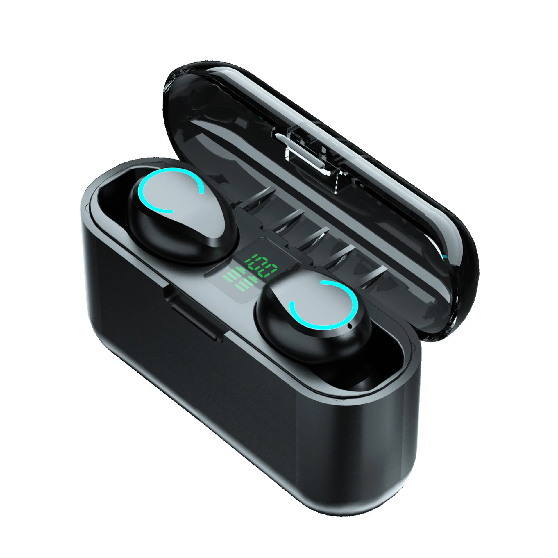 New arrivals 2022 earphones & headphones in ear dropshipping products 5.1 wireless headsets powerbank tws earbuds f9 tws f9
