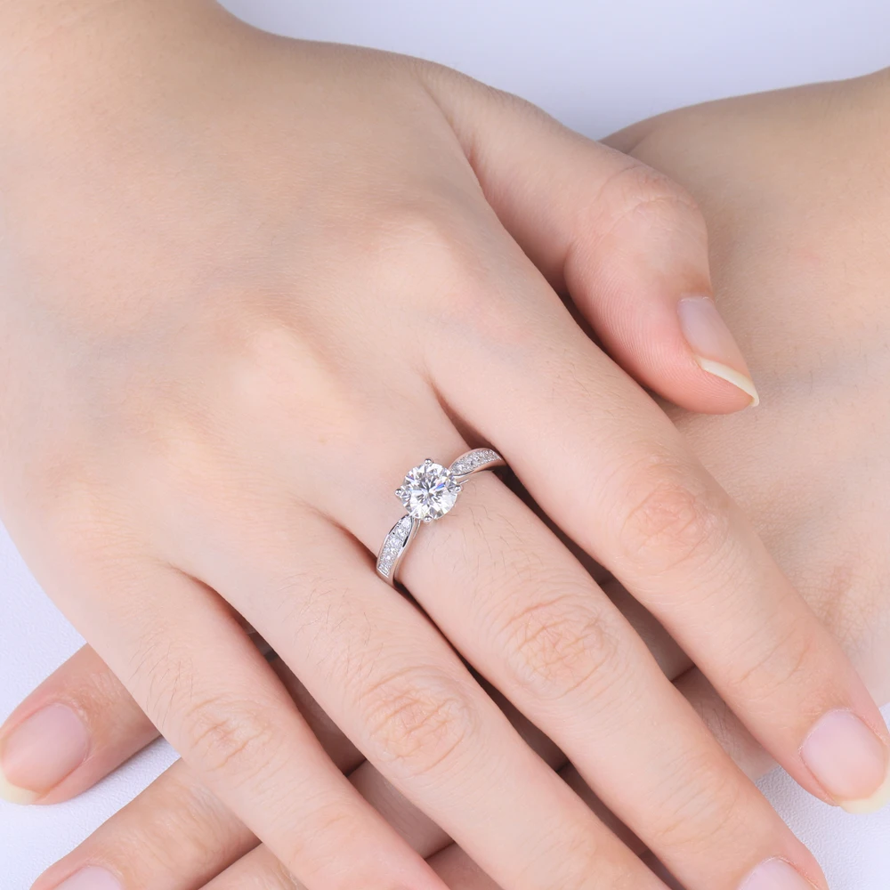 SKA Wholesale Moissanite Price E Grade White Gold Moissanite Wedding Ring or Women
