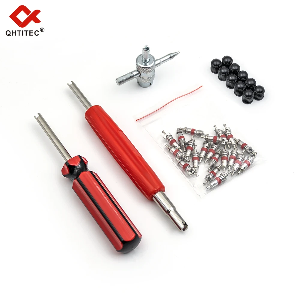 JCD VT02-1 Tire Valve Core Removal and Installation Tool Dual Single Head Valve Core Remover Tire Repair Tool Set