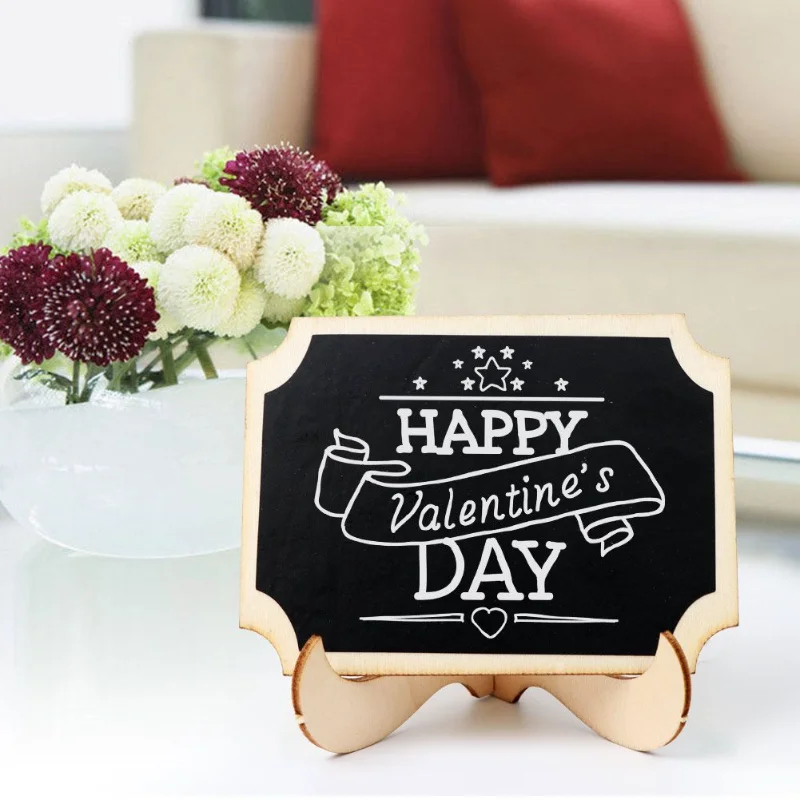 Sell Like Hot Cakes 10 Pcs Wooden Table Number Decoration Labels Mini Chalkboard Wedding Signs For Food