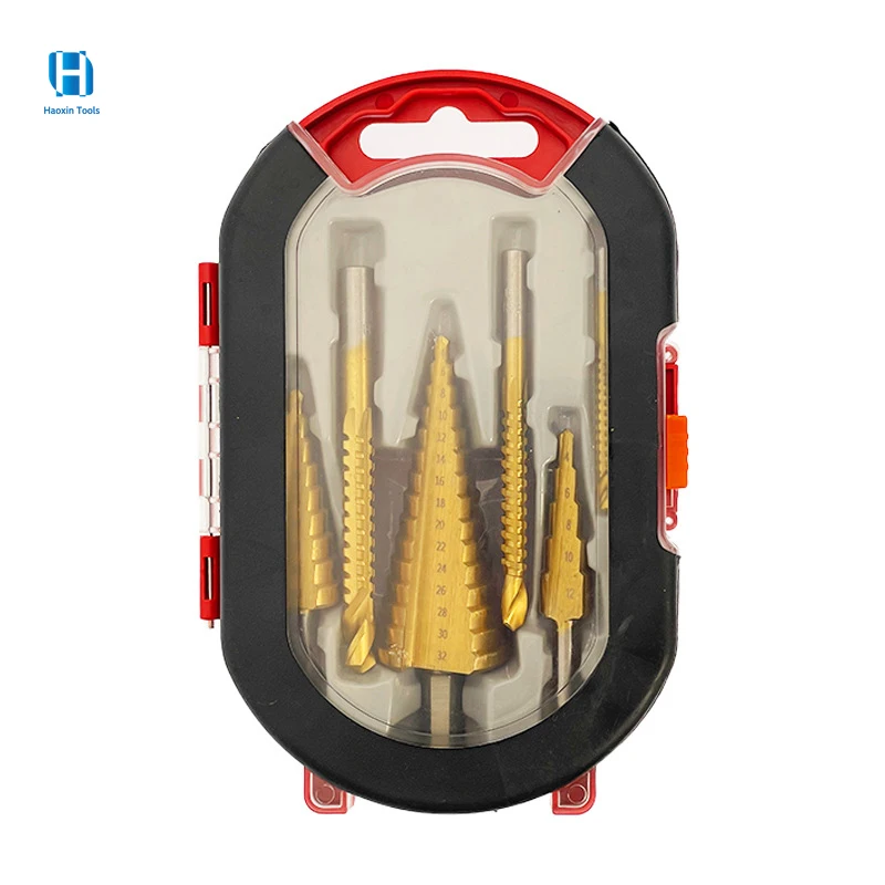 HSS 6Pcs Pagoda Drill power tools step drill bit set Saw Tooth for metal wood drilling