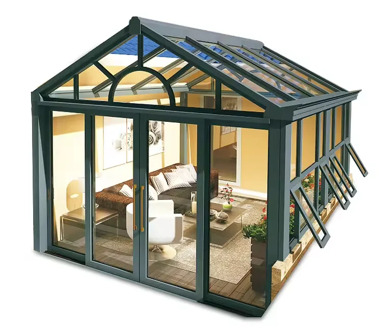Winter Garden Free Standing Sunroom Glass House Outdoor Villa Terrace Balcony Retractable Sunrooms